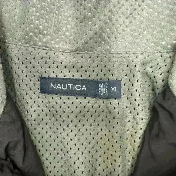 Nautica Men's Black Windbreaker Jacket - Size XL - Drawstring Cord Pockets - Picture 2 of 10